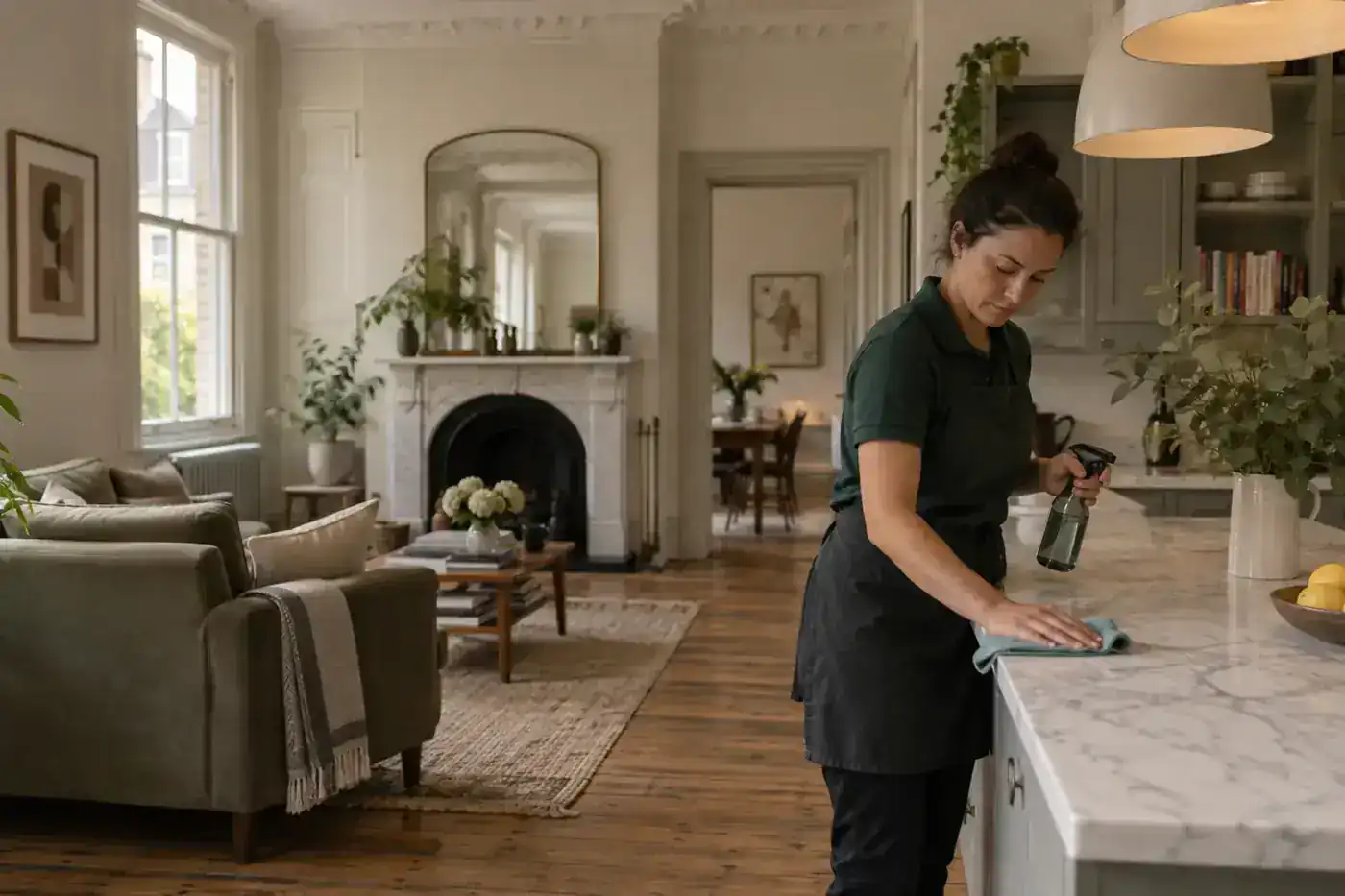 Regular cleaning in an Islington home