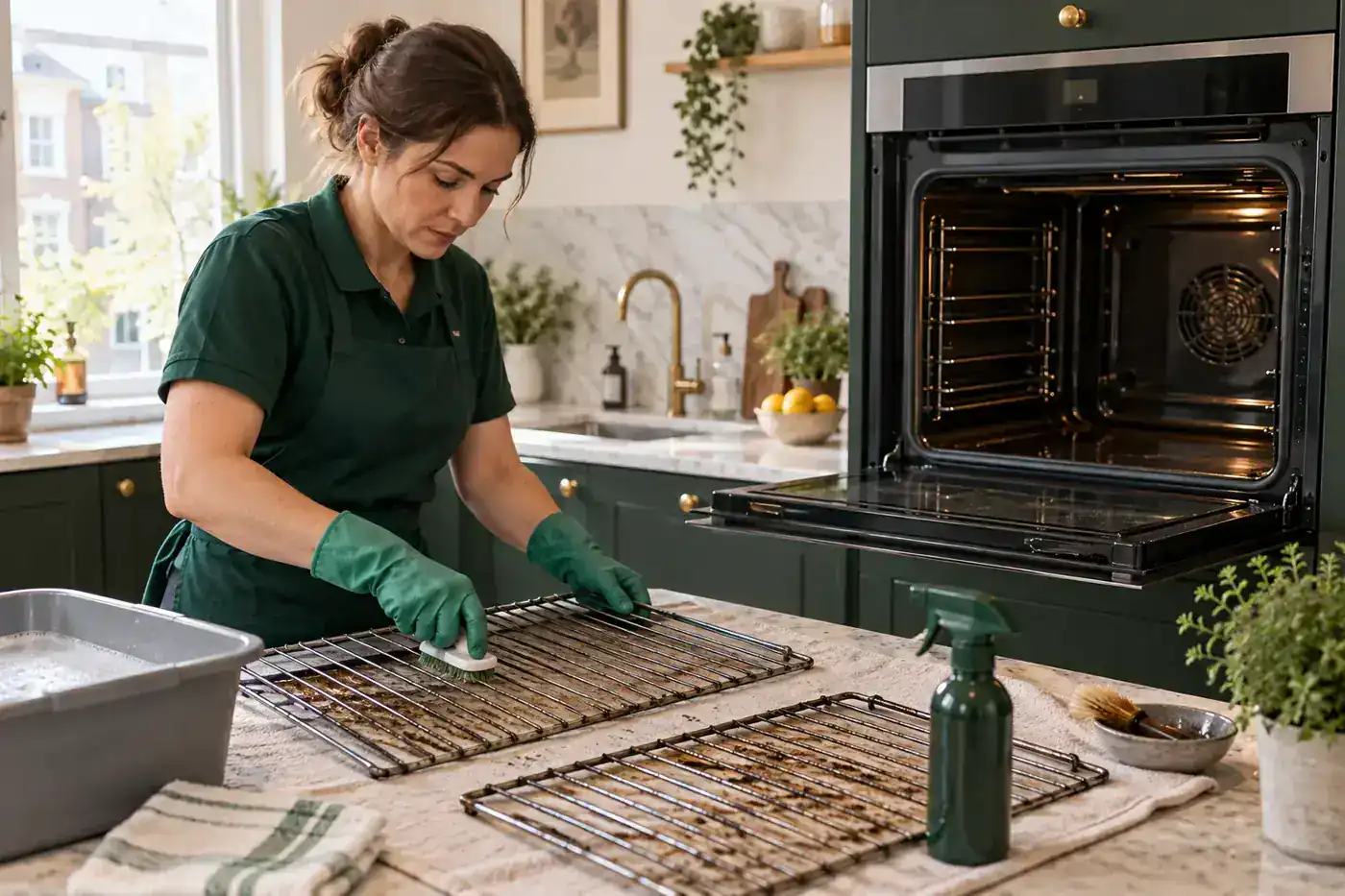 Oven cleaning in an Islington home