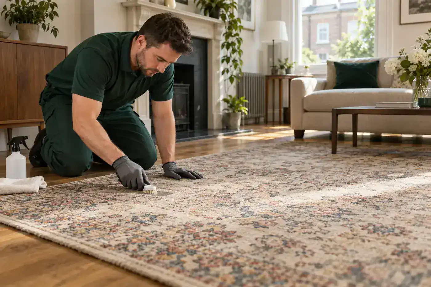 Rug cleaning in Islington in a local Islington property