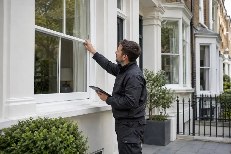 Window opening style and interior reach being assessed safely